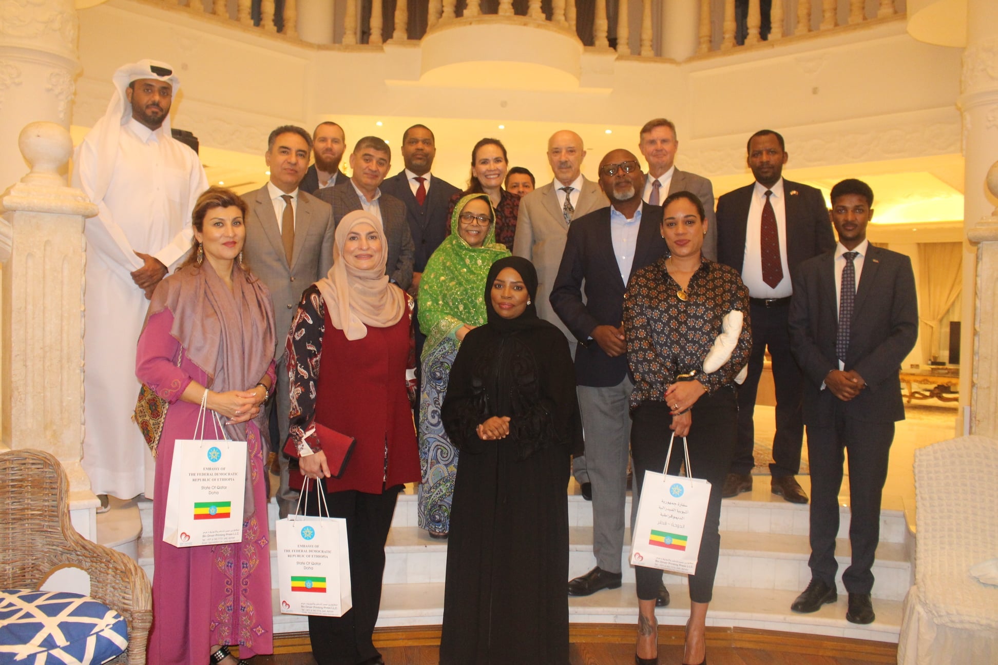 عميد كلية السياسات العامة وعضو هيئة تدريس يشاركان في ندوة ثقافية تستضيفها سفيرة إثيوبيا لدى دولة قطر