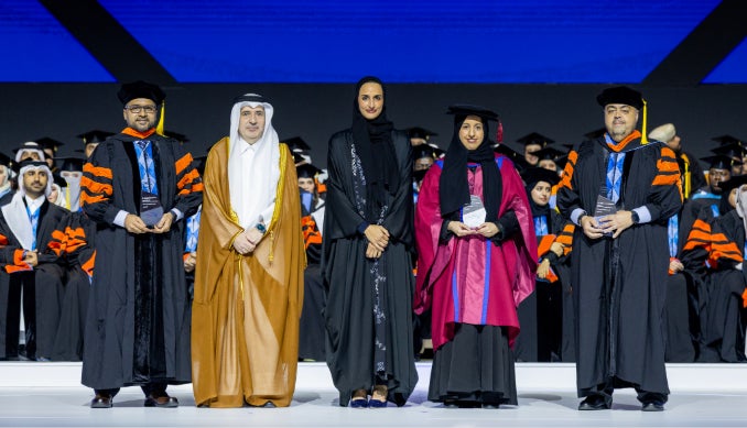 Group photo with Her Excellency Sheikha Hind bint Hamad Al Thani