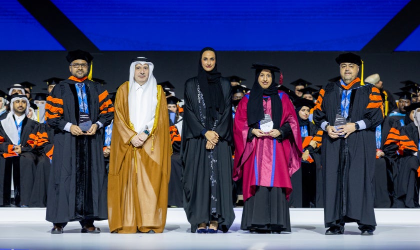 Group photo with Her Excellency Sheikha Hind bint Hamad Al Thani