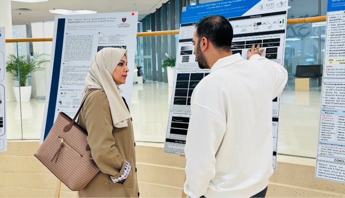 Research posters on display