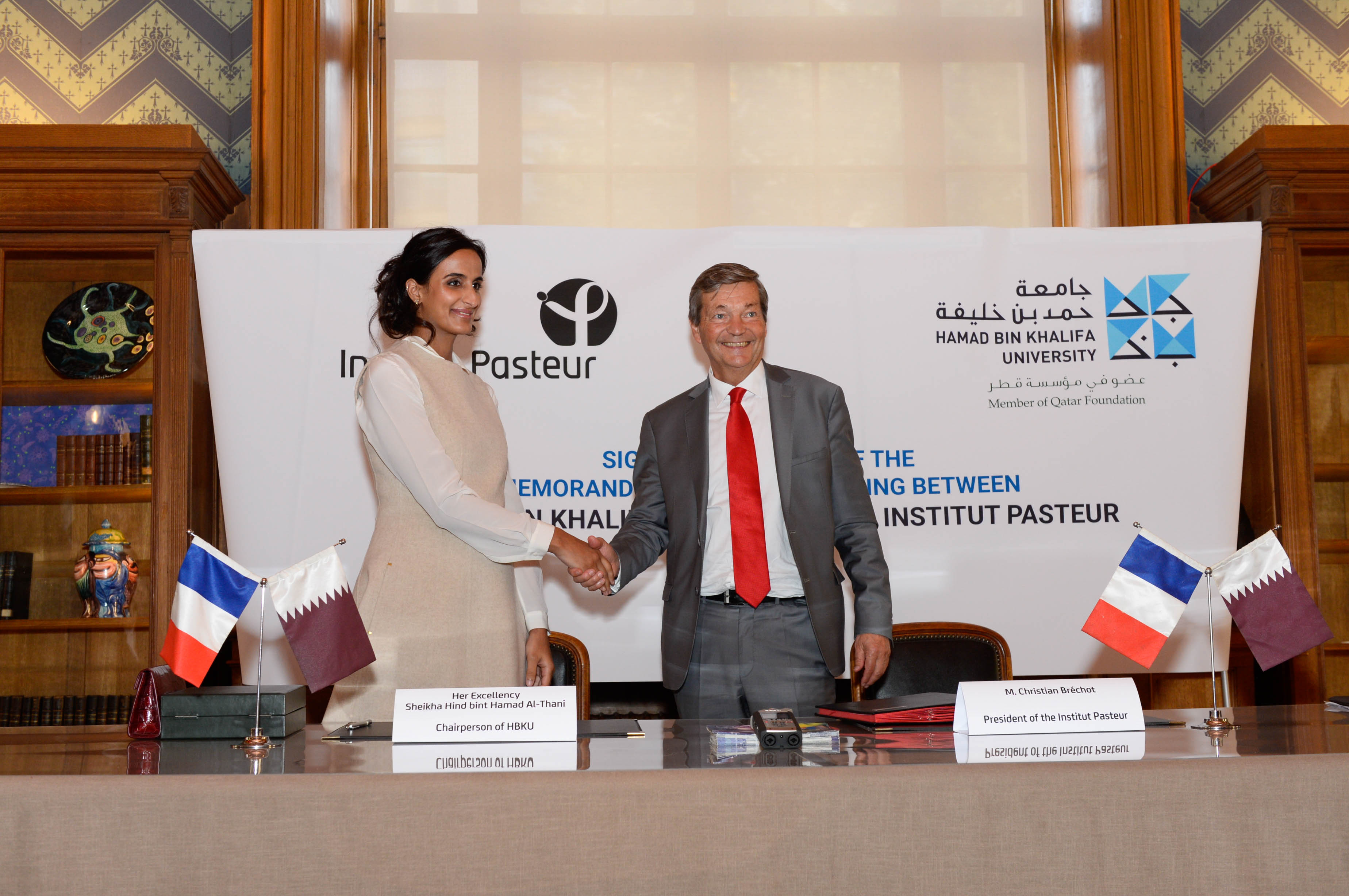 Institut Pasteur Signs MoU with Qatar’s Hamad Bin Khalifa University to Collaborate on Disease Prevention and Genomics Research