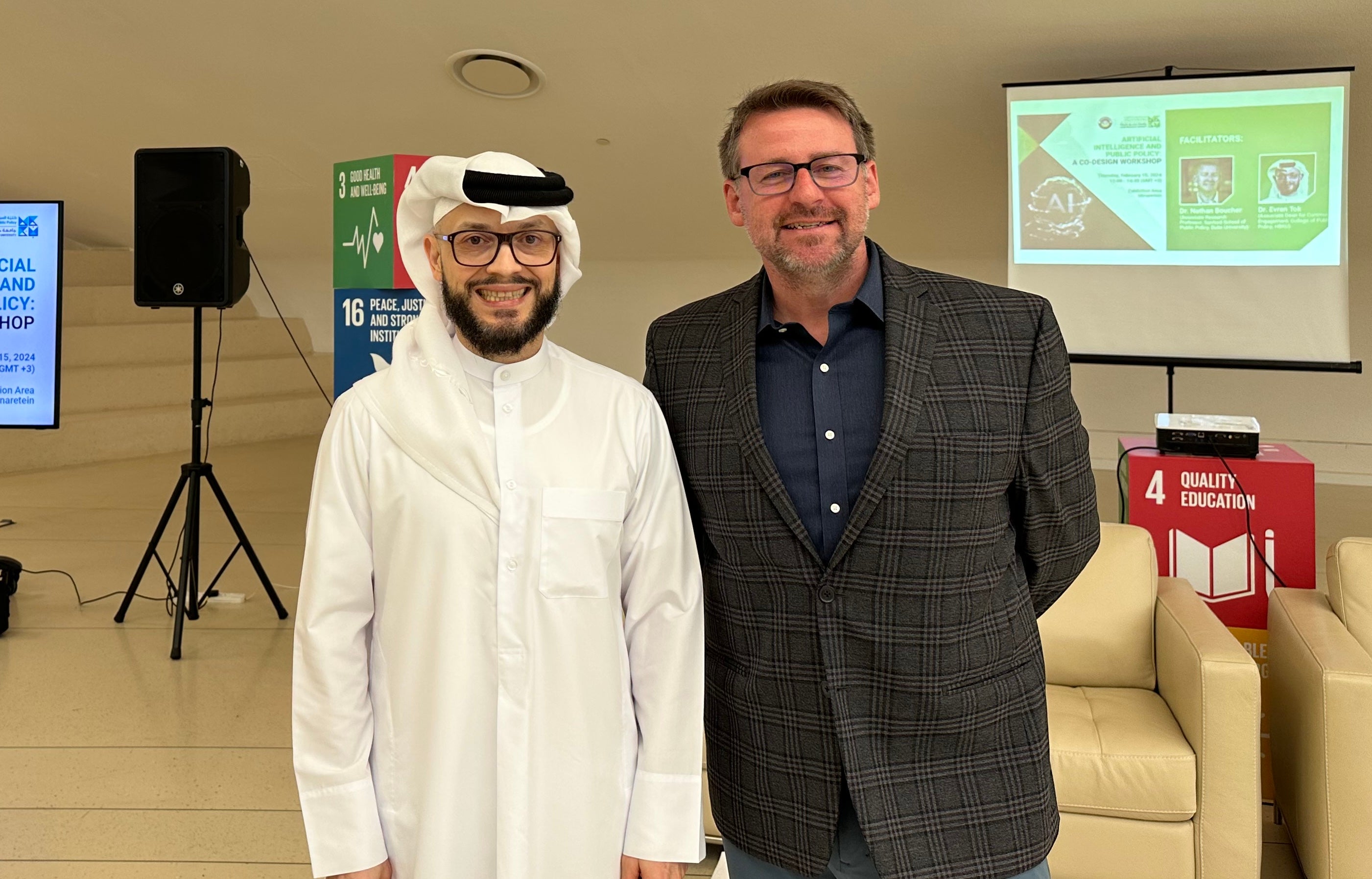 Dr. Nathan Boucher (right) and Dr. Evren Tok (left).