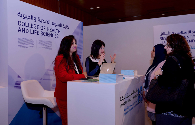 جامعة حمد بن خليفة تعرض مبادراتها البحثية في مجال الرعاية الصحية خلال مؤتمر ويش 2018
