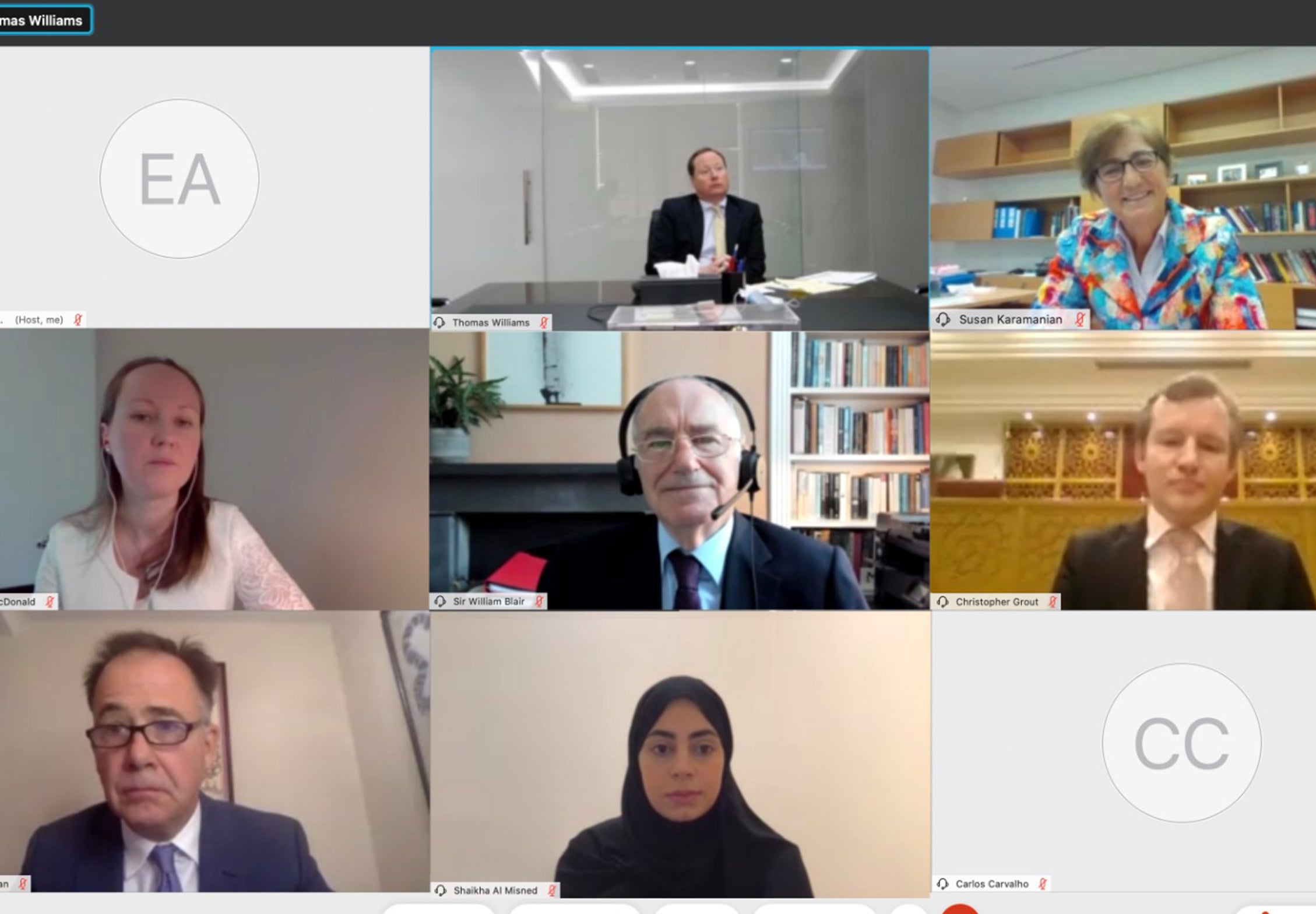 كلية القانون بجامعة حمد بن خليفة تعقد ندوة افتراضية تناولت آثار فيروس كوفيد-19 على العقود التجارية والاقتراض السيادي