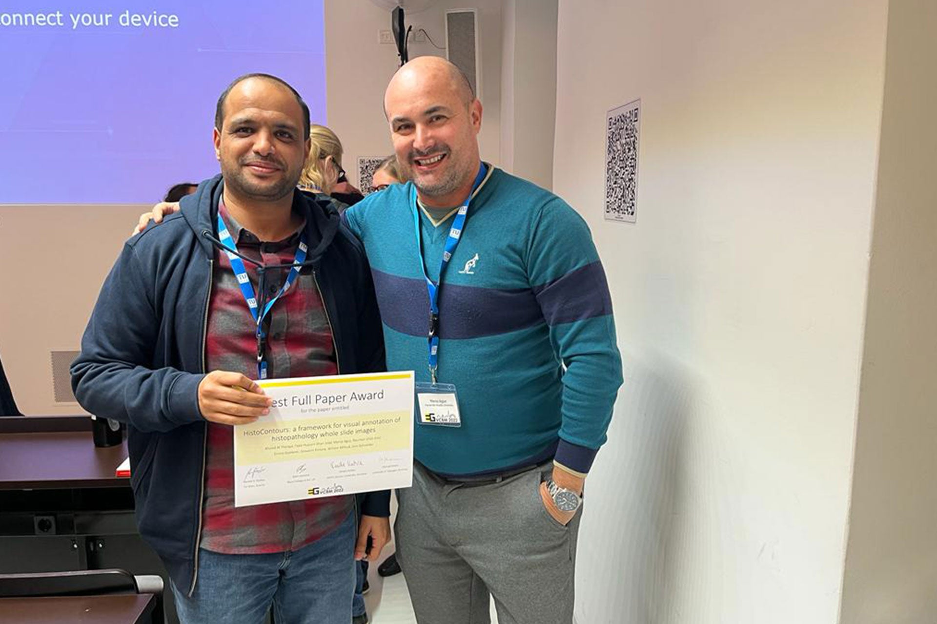  كلية العلوم والهندسة يفوز بجائزة أفضل ورقة بحثية كاملة خلال ورشة عمل يوروجرافيك