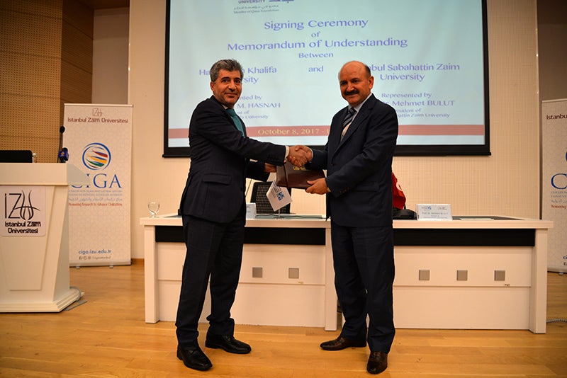 Hamad Bin Khalifa University Signs an Agreement with Istanbul Sabahttin Zaim University