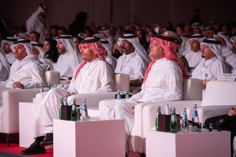 الجلسة الافتتاحية من حفل إطلاق فنار بحضور معالي الشيخ محمد بن عبد الرحمن آل ثاني، رئيس مجلس الوزراء وزير الخارجية، ولفيف من كبار الشخصيات  