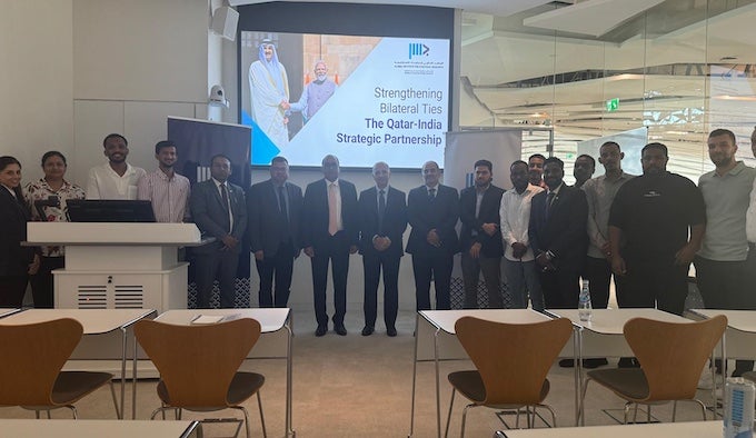 المعهد العالمي للدراسات الاستراتيجية "جِسر" يستضيف السفير الهندي لإلقاء محاضرة