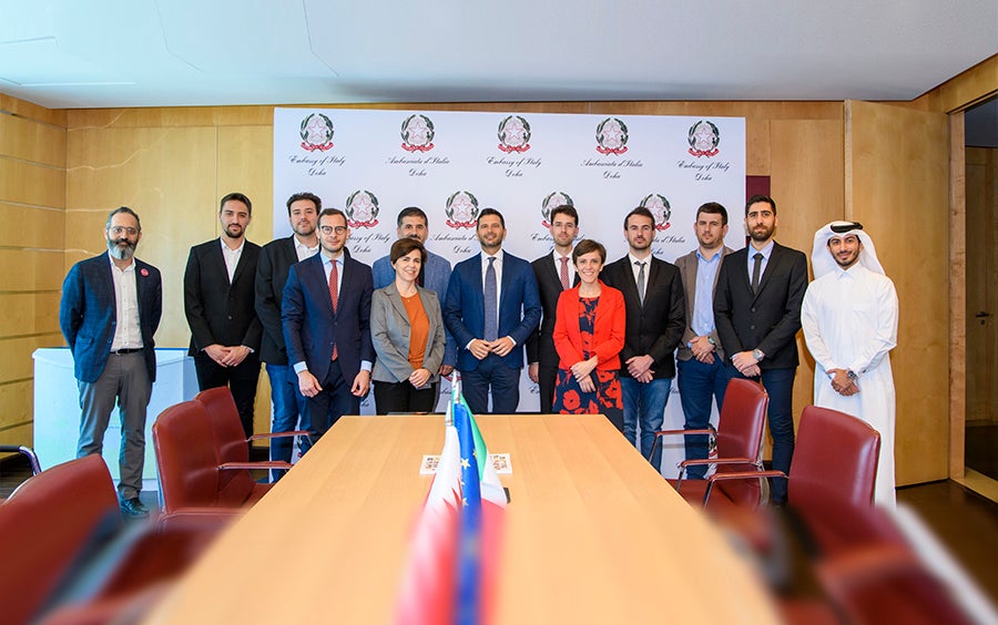 HBKU Students Meet Italian Ambassador to Qatar 