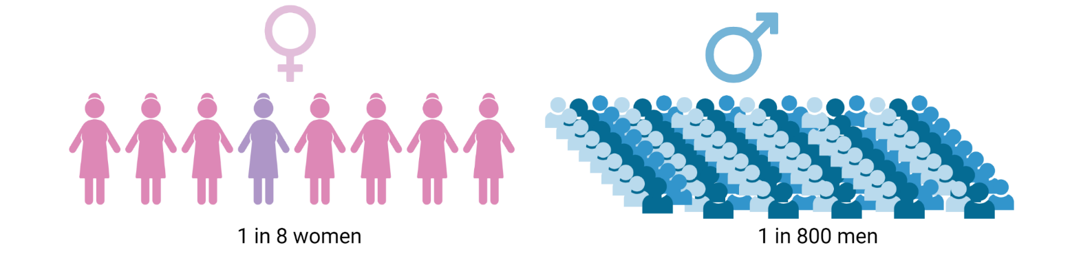 Figure 1. Breast cancer prevalence according to gender.