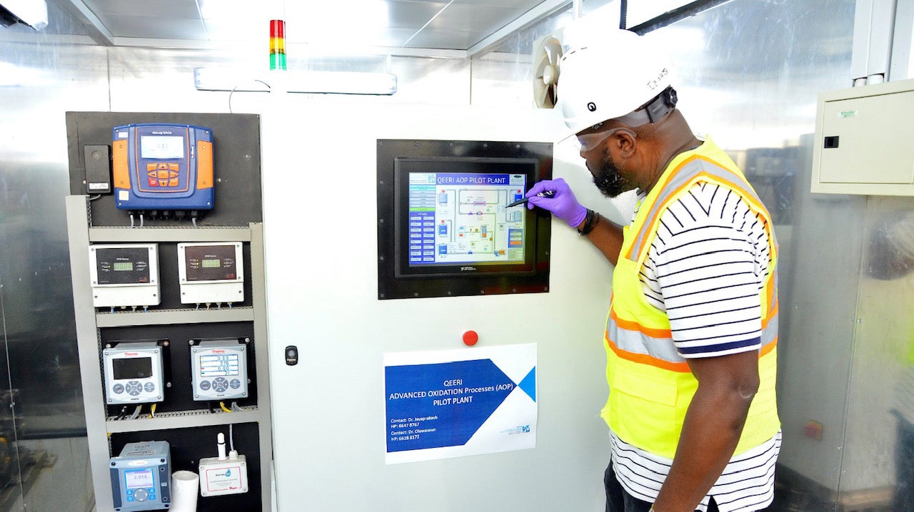 The pilot plant is the result of a joint project with Ashghal and is contributing to water sustainability efforts