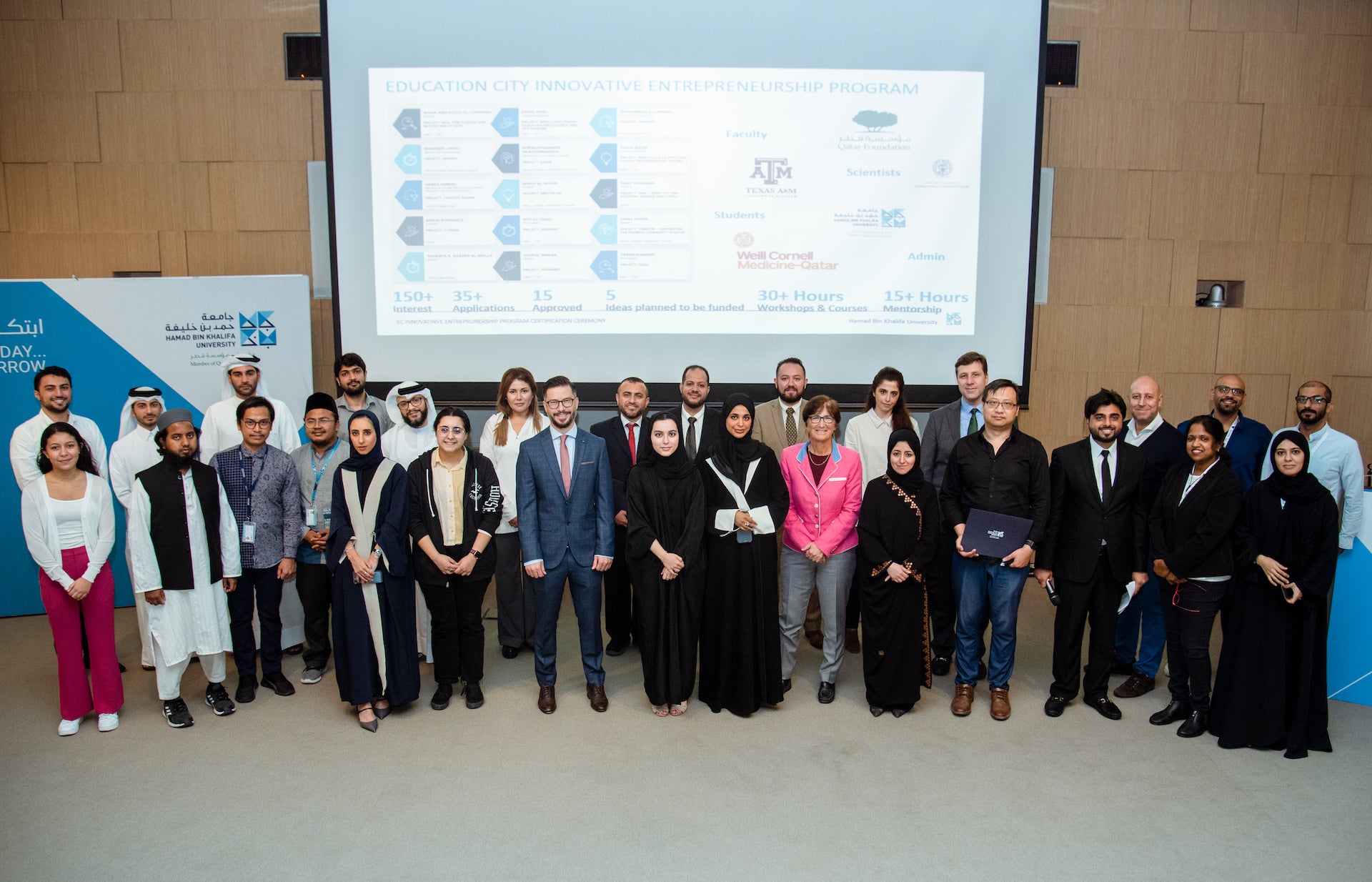 A picture taken at the group ceremony