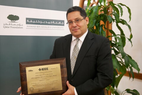 Hamad Bin Khalifa University’s provost awarded the prestigious Marconi Prize Paper Award on Wireless Communications