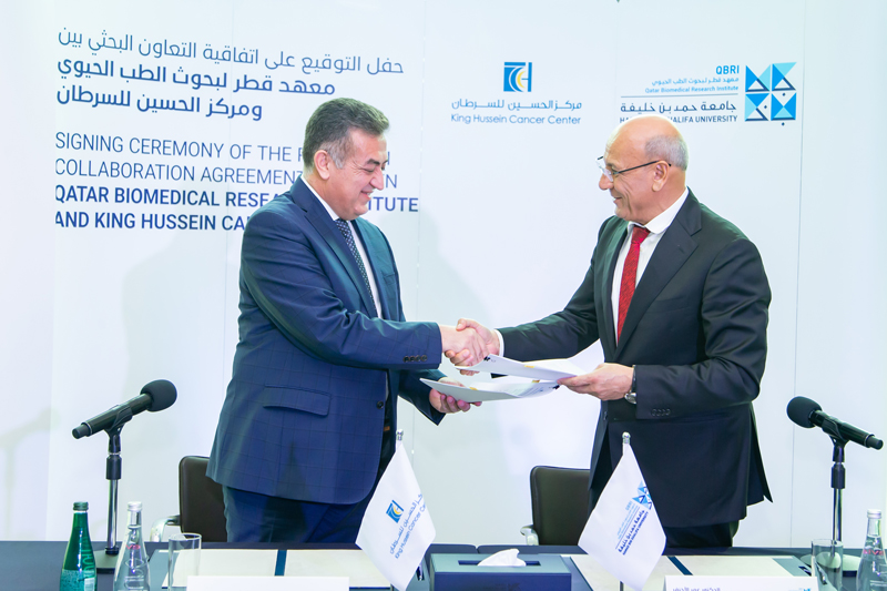 	 تعاون بين معهد قطر لبحوث الطب الحيوي ومركز الحسين للسرطان في الأردن لتقديم رعاية فعالة للمرضى