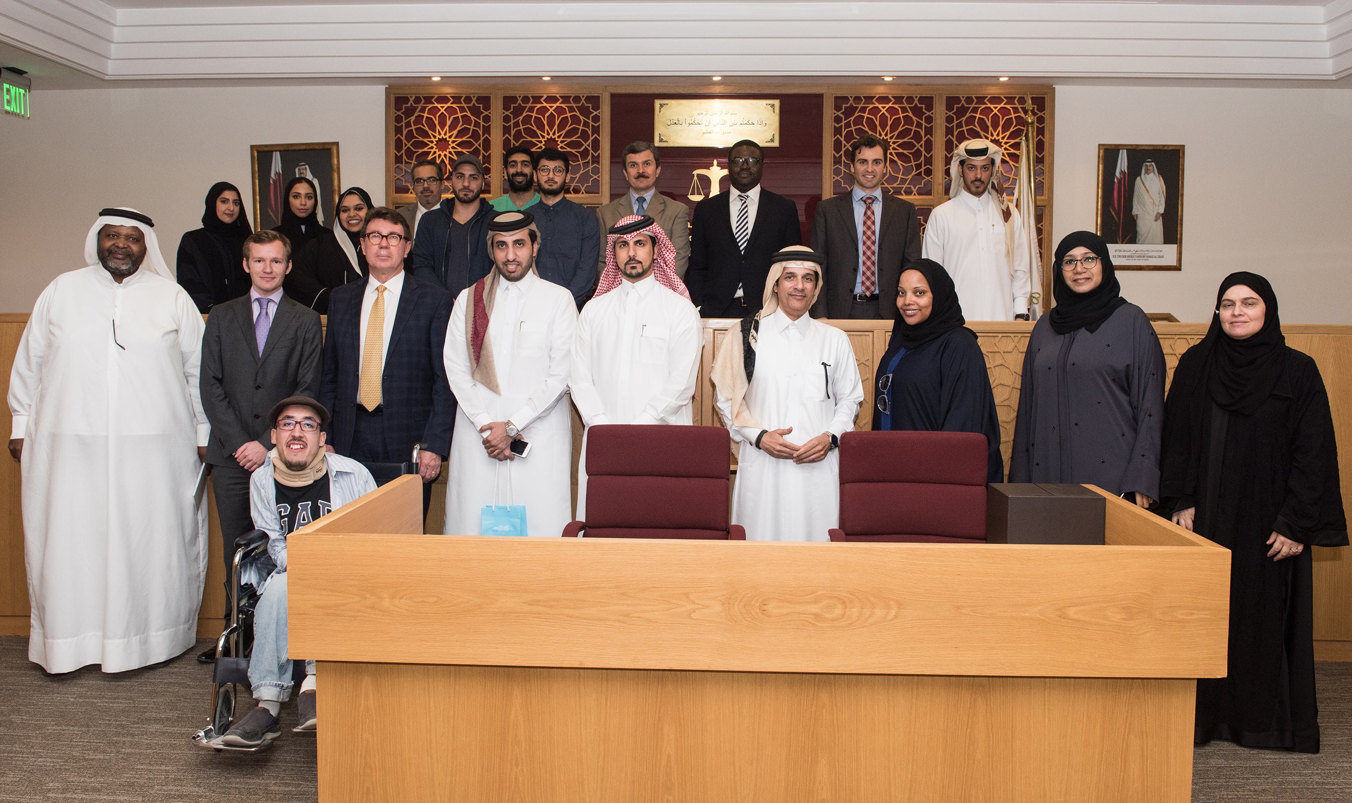 HBKU student delegation visits Qatar International Court  and Dispute Resolution Center