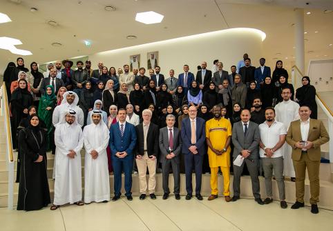 HBKU leadership, faculty, and staff convening with the alumni community to reconnect and celebrate their collective achievements.