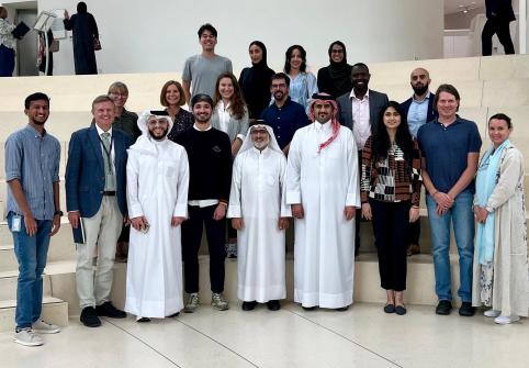  Staff from Policy Lab, United Kingdom, meet with HBKU College of Public Policy faculty ahead of the workshops