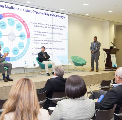 استعرضت فعالية "بحوث معهد قطر لبحوث الطب الحيوي تحت المجهر" الأنشطة البحثية المبتكرة متعددة التخصصات للمعهد من خلال عروض شفهية وجلسة لعرض الملصقات