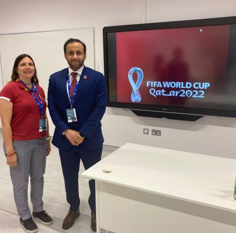 Dr. Kamilla Swart and Faisal Ahmed Al-Mohannadi presented a paper titled ‘Sustainable Development in Qatar: A Case Study of the FIFA World Cup 2022 Stadiums’